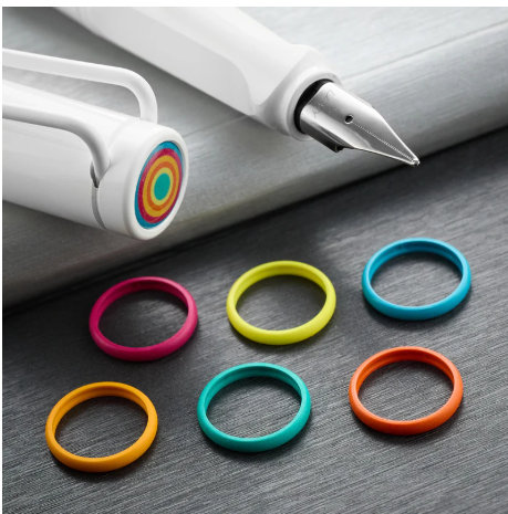 Lamy Safari Fountain Pen Multi Ring Set - All White (Special Edition)