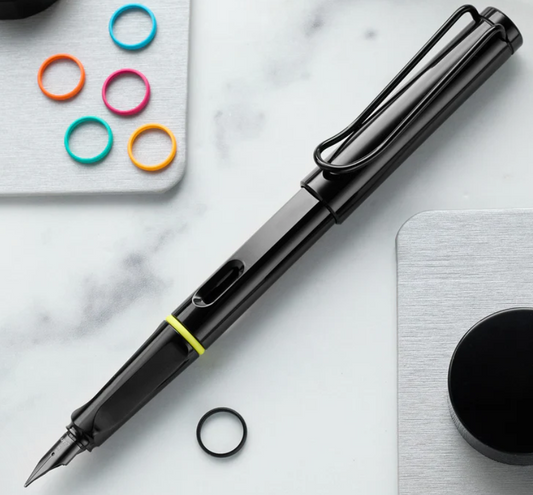 Lamy Safari Fountain Pen Multi Ring Set - All Black (Special Edition)
