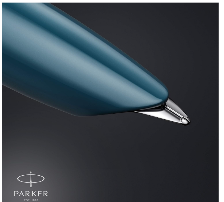Parker 51 Teal Blue With Chrome Trim Fountain Pen