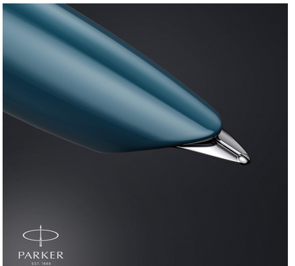 Parker 51 Teal Blue With Chrome Trim Fountain Pen