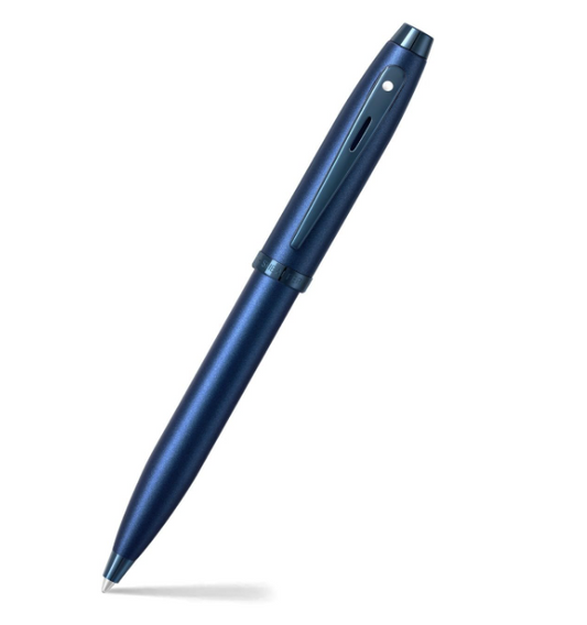 Sheaffer Gift 100 9371 Satin Blue with PVD Blue Trim Ballpoint Pen