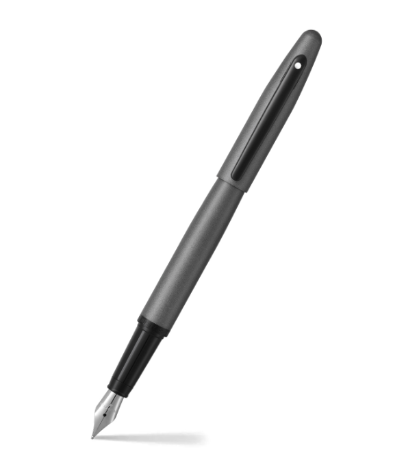 Sheaffer VFM 9424 Matte Gray Fountain Pen With Matte Black Trim - Medium