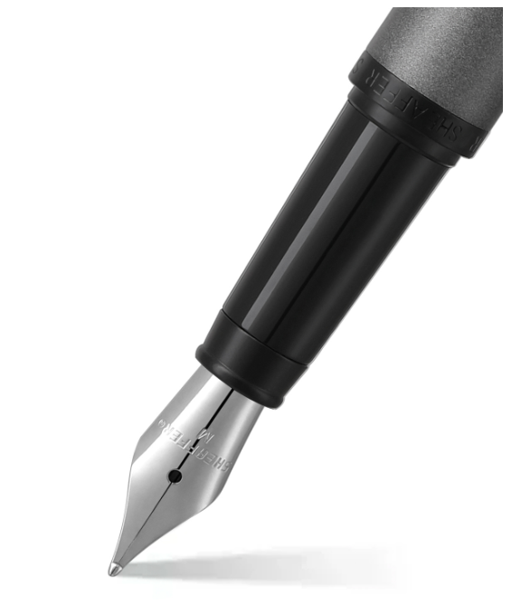 Sheaffer VFM 9424 Matte Gray Fountain Pen With Matte Black Trim - Medium