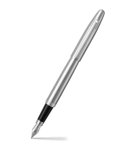 Sheaffer VFM 9426 Brushed Chrome Fountain Pen With Chrome Trim - Medium