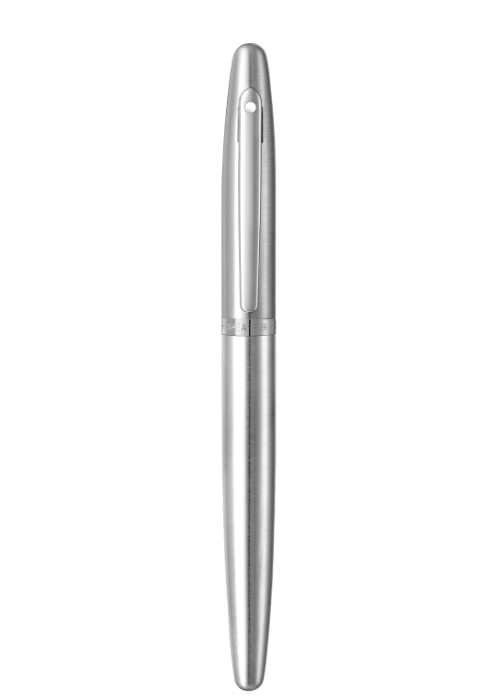 Sheaffer VFM 9426 Brushed Chrome Fountain Pen With Chrome Trim - Medium