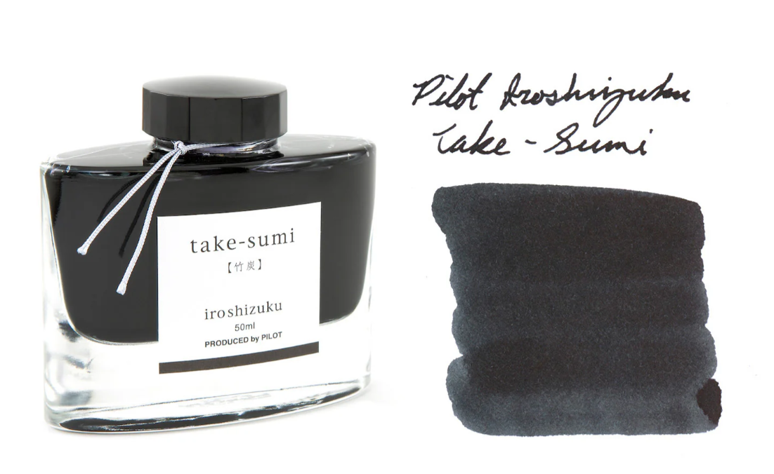 Pilot Iroshizuku Ink Bottle(50ml) - Take-sumi(Bamboo Charcoal Black)