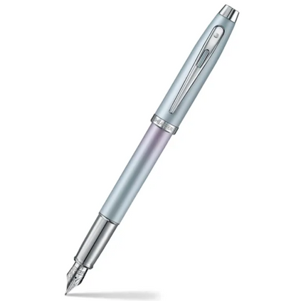 Sheaffer Expressions 100 9376 Blue and Pink Pearlised Gradient Fountain Pen with Chrome-plated Trims - Medium