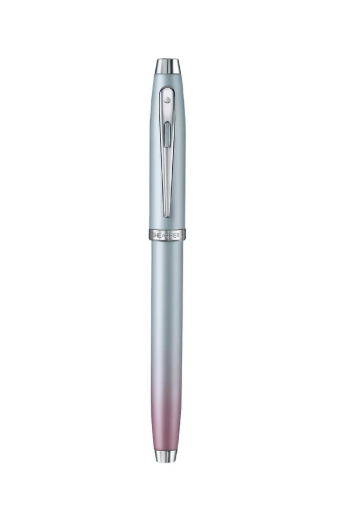 Sheaffer Expressions 100 9376 Blue and Pink Pearlised Gradient Fountain Pen with Chrome-plated Trims - Medium