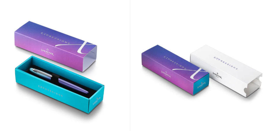 Sheaffer Expressions VFM 9430 Blue and Purple Pearlised Gradient Fountain Pen with Chrome-Plated Trims - Medium