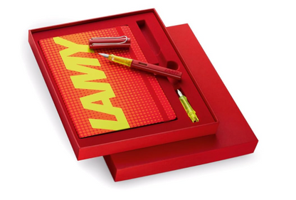 LAMY AL-star Special Edition Glossy Red Fountain Pen Set with Notebook