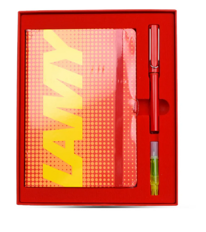 LAMY AL-star Special Edition Glossy Red Fountain Pen Set with Notebook