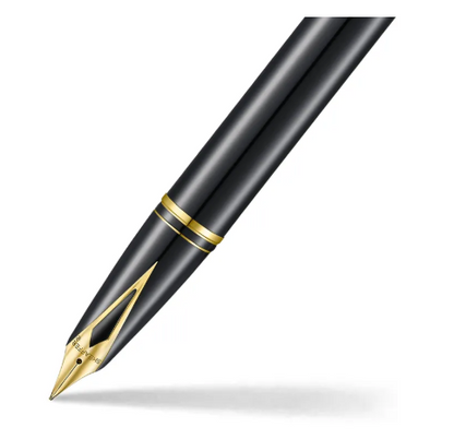 Sheaffer Legacy 9065 Glossy Black and Chrome Bi-color Fountain Pen with 14K PVD Gold-Plated, Stainless Steel Inlaid Nib and Trims (Medium)