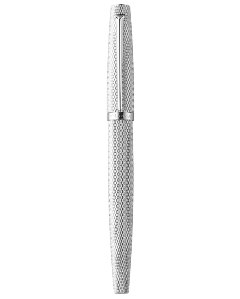 Diplomat Viper Fountain Pen(Medium Fine) - Silver Guilloche CT