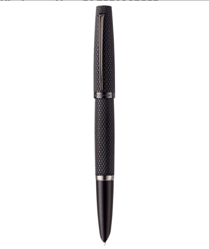 Diplomat Viper Fountain Pen(Medium Fine) - Black Guilloche