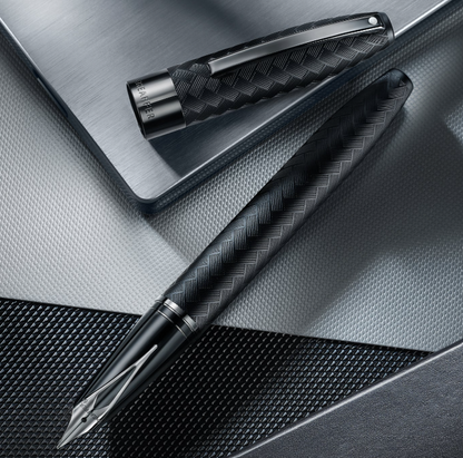 Sheaffer Legacy 9066 Chevron Matte Black PVD Fountain Pen