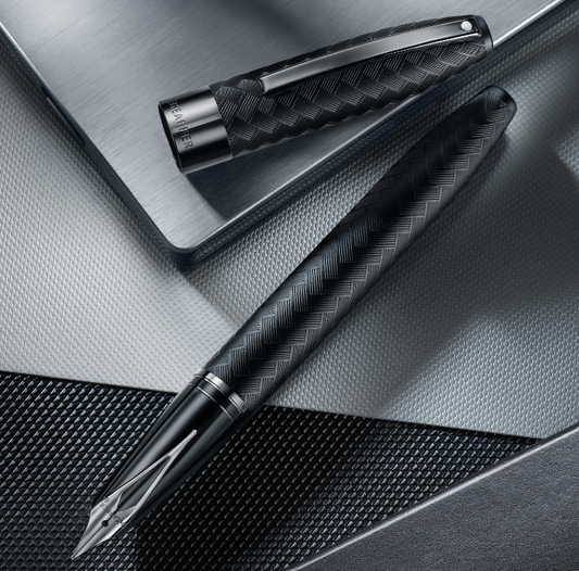 Sheaffer Legacy 9066 Chevron Matte Black PVD Fountain Pen