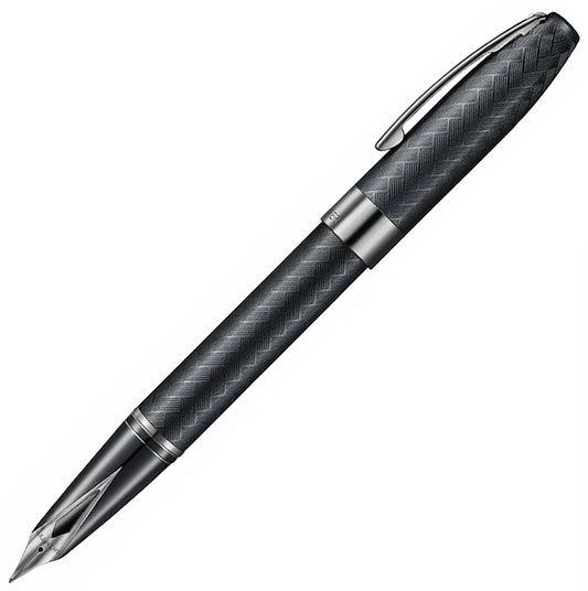 Sheaffer Legacy 9066 Chevron Matte Black PVD Fountain Pen