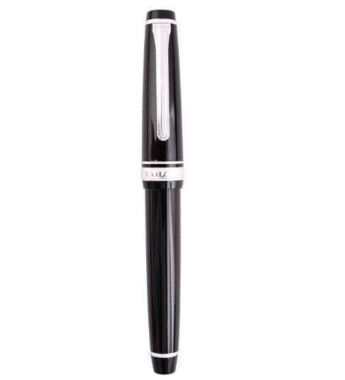 Sailor Professional Gear Slim Fountain Pen -  Black with Rhodium-plated Trims(14K Medium)