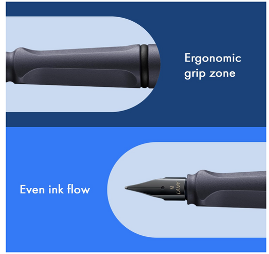 Lamy 0E2 Safari Fountain Pen - Steel Black(Special Edition)