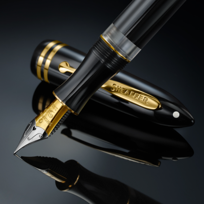 Sheaffer Balance III E893 Glossy Black Fountain Pen with Gold-plated PVD Trims