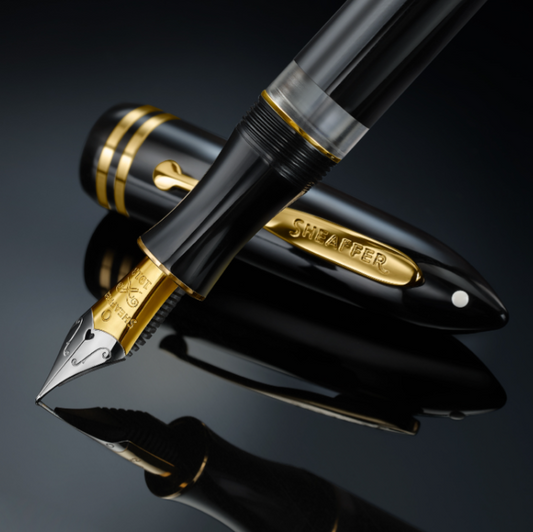 Sheaffer Balance III E893 Glossy Black Fountain Pen with Gold-plated PVD Trims
