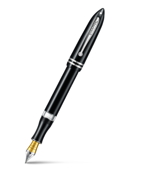 Sheaffer Balance III E892 Glossy Black Fountain Pen with Chrome-plated PVD Trims