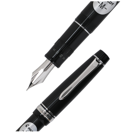 Pilot Justus 95 Fountain Pen - Stripe Black CT