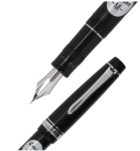 Pilot Justus 95 Fountain Pen - Stripe Black CT