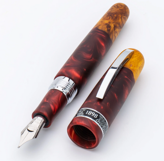 Conklin 1898 Limited Edition Spectra Fusion Fountain Pen - Burgundy Chrome