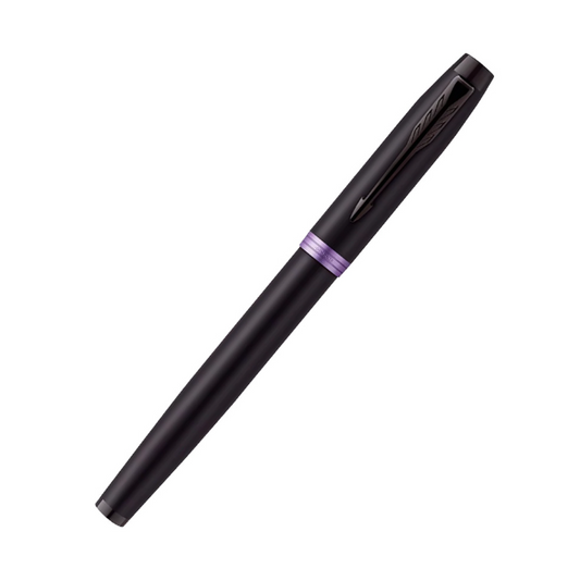 Parker IM Vibrant Rings Fountain Pen - Amethyst Purple Black BT(Fine Nib)
