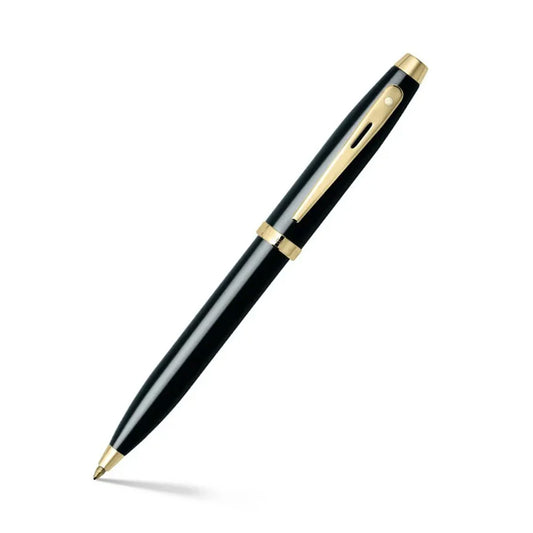 Sheaffer 100 9322 Glossy Black with Gold Trim Ballpoint Pen