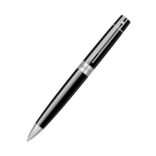 Sheaffer 300 Glossy Black Lacquer with Polished Chrome Plated Trim Ball Pen