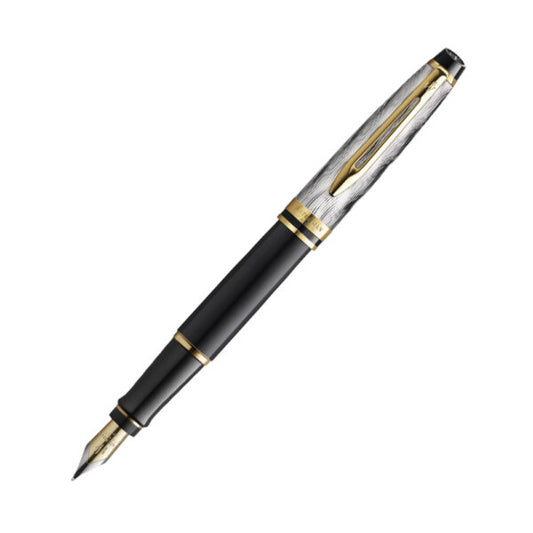 Waterman Expert Reflections of Paris Special Edition Deluxe Black with Gold Trim Fine Nib Fountain Pen