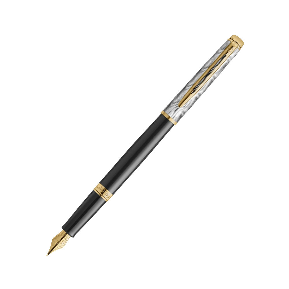 Waterman Hemisphere Reflections of Paris Special Edition Deluxe Black with Gold Trim Fine Nib Fountain Pen